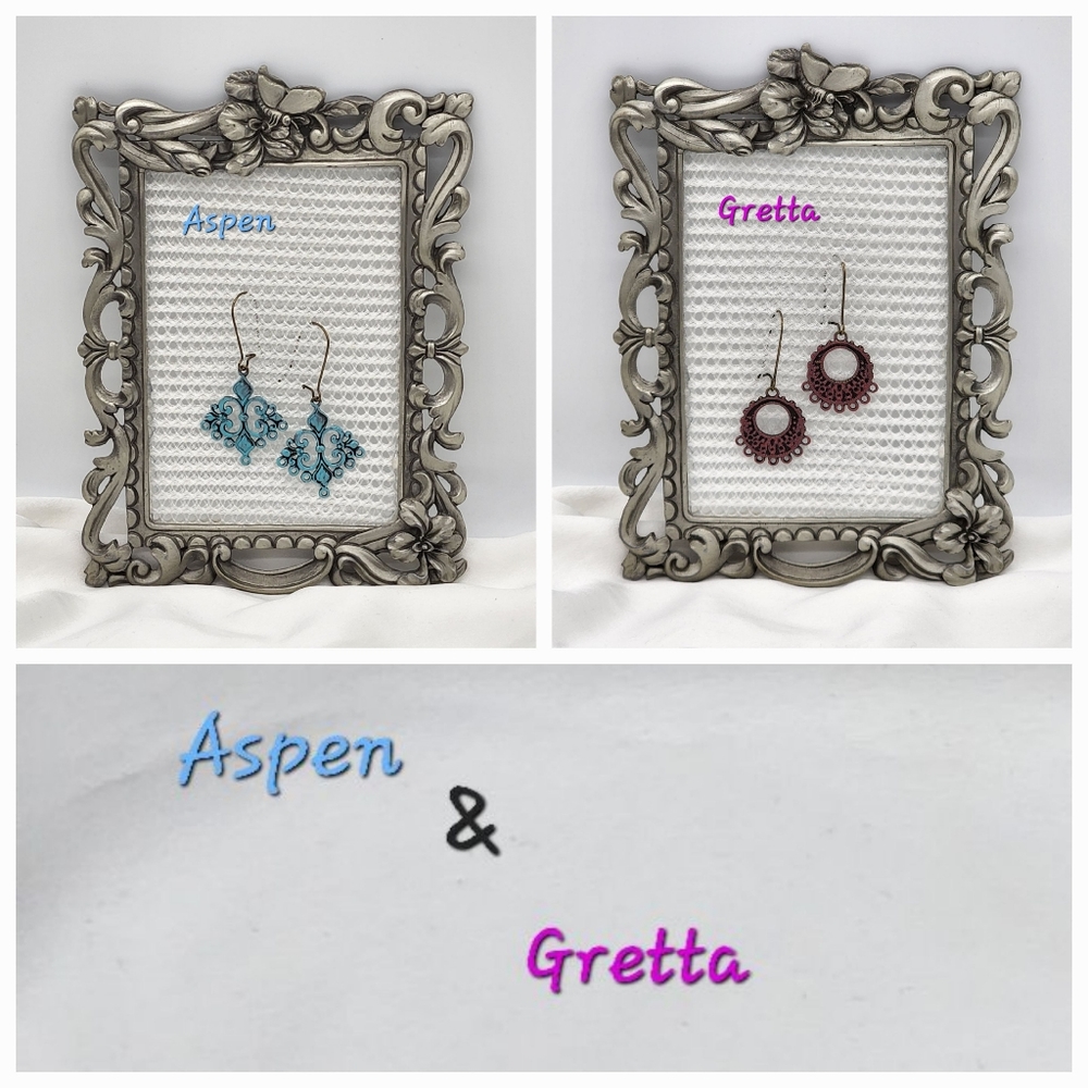 Plunder Bundle Aspen & Gretta Earrings Antique Look Blue Pink